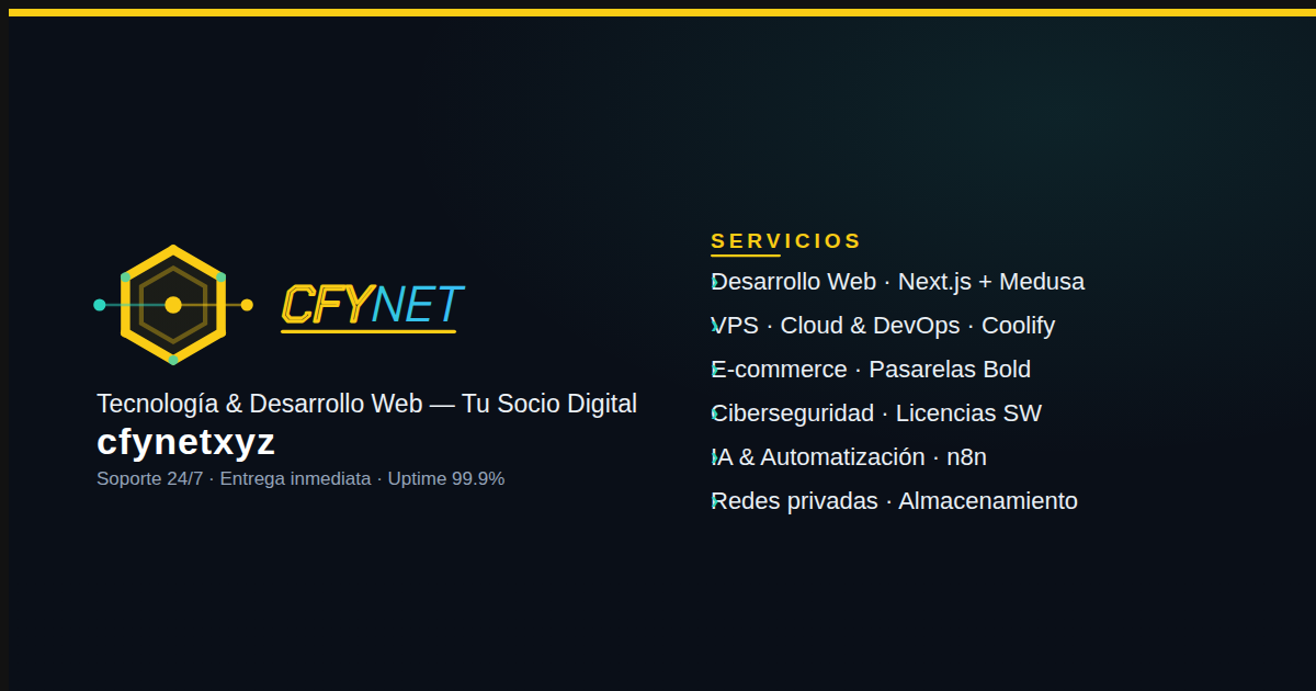 CFYNET og-image — diseño Corte